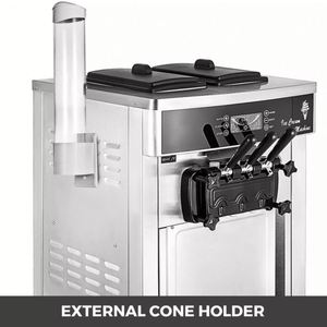 Stock UE précipité 2200 w 2 + 1 saveurs machine à crème glacée automatique fabricant de crème glacée prix de la machine - Product Image 2