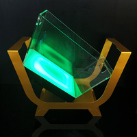 Seau à glace lumineux et clignotant en acrylique de grande taille, de forme personnalisée, transparent, moderne et luxueux, idéal pour les bars KTV et les fêtes, qualité supérieure usine