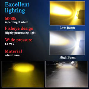 1 Pezzo Faro Anteriore Moto H4 LED H6 BA20D P15D CSP con Lente LED Bianco Giallo Abbagliante Anabbagliante Faretto Moto Scooter - Product Image 4