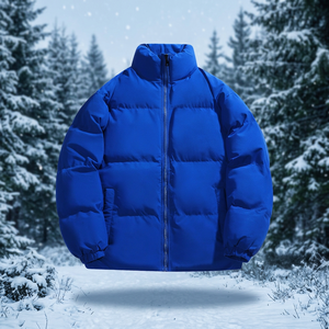 Blouson d'hiver matelassé pour homme, col montant, décontracté, imperméable, respirant, en coton, avec fermeture éclair, chaud, pour l'extérieur, modèle 2025, le plus vendu - Product Image 3