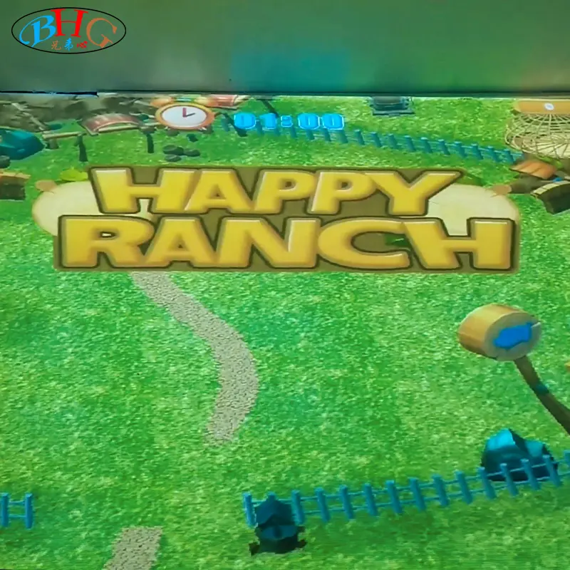 Giochi interattivi da pavimento per proiezione happy ranch immersive con competizione per parco giochi al coperto