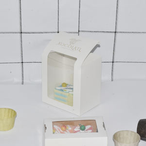 <span class=keywords><strong>Mini</strong></span> Insert Solo Transport Kraft Gâteau Papier Cadeau Carré Bento 3 Boîte À Cupcake De Luxe Et Emballage - Product Image 1