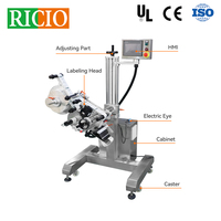 Machine d'étiquetage automatique RICIO OEM ODM pour étiquettes autocollantes en ligne avec tête de pelage et ligne de production
