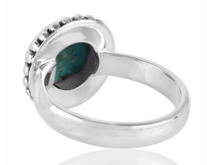 Turquoise Gemstone Ring Handmade Sterling Silver 925 <b>Gift</b> <b>for</b> Girls and <b>Women</b> New Fashion Jewelry - Product Image 3