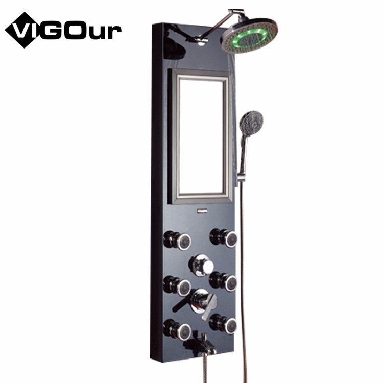 Современный стиль самый популярный набор душевых колонок серебристого цвета