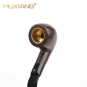 Muxiang Solid Wood Tobacco Pipe Bent Type Chicken Wing Wood Customizable For Smoking - Product Image 4