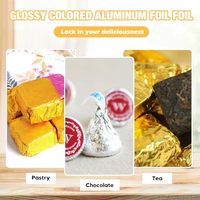 Envoltorios de Aluminio Dorado para Chocolate, Impresos, Termosellables y Plegables, para Empacar Dulces, Venta al Por Mayor