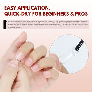 FZANEST Colle à ongles longue durée forte sans HEMA ni TPO, adhésif pour capsules Soft Gel X, 15ml, Gel UV de fixation, Logo personnalisé - Product Image 4