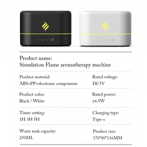 Humidificador ultrasónico de simulación de fuego, difusor de fragancias con filtro libre de USB, ambientador de aromaterapia, 7 colores - Product Image 4