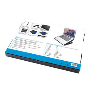 Laptop <b>Cooling</b> <b>Pad</b> Dual Fans Blue Led 15.6 Inch Adjustable Stand With 2 Usb Ports - Product Image 3
