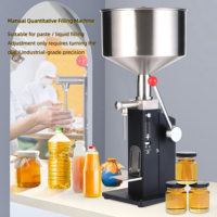 Machine de remplissage manuelle A03 pour liquides et pâtes (miel, yaourt, confiture, dentifrice, shampoing, huile) – Remplisseuse de petits flacons et pots 100 ml