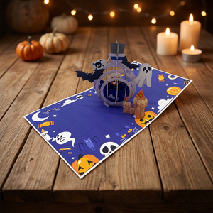 Carte en papier nid d'abeille 3D faite à la main en gros pour Halloween, Thanksgiving, la Saint-Valentin - Design personnalisé style amour - Product Image 4