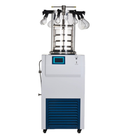 Petite machine de lyophilisation de laboratoire de type presse-étoupe multi-collecteur verticale adaptée au chargement de matériaux en vrac