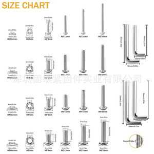 304 Stainless Steel Round Head Hex <b>Socket</b> <b>Screws</b> 1080pcs Boxed With Nuts And Washers Metric ISO7380 Class 8.8 - Product Image 2