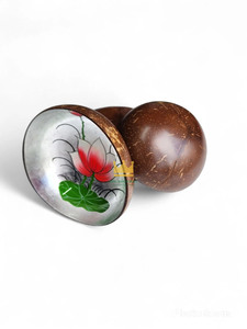 High Quality Handmade Eco Friendly Organic Polished Small Lacquer Salad <b>Coconut</b> <b>Shell</b> Bowls From Vietnam - Product Image 5