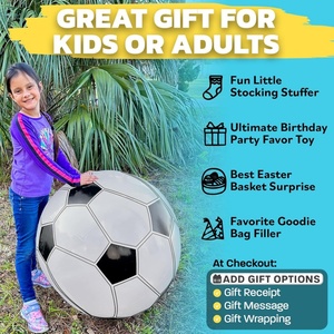 Ballon de football gonflable en PVC de 27 pouces pour enfants et adultes, idéal pour les fêtes d'été à la piscine, la plage, les anniversaires et les barbecues - Product Image 3