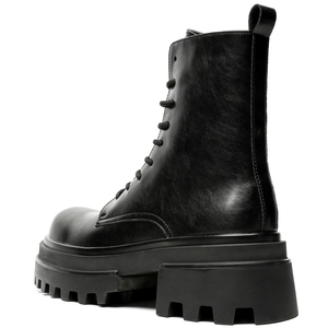 Bottes Derby à semelle épaisse pour hommes, chaussures de motard, bottes Chelsea à plateforme épaisse, bottes de randonnée et de travail pour hommes - Product Image 4