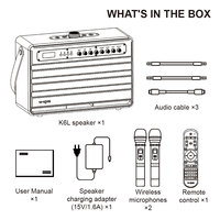 Enceinte rétro W-King K6L 120W pour système de sonorisation portable, lecteur de musique, équipement audio, enceinte sans fil avec basses puissantes