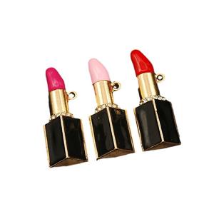 Lippenstift-Lippen Handyhülle DIY-Zubehör Diamantbesetzte Lippenform-Anhänger Schuh-Auto-Lüftungsdekoration Beauty-Style Handwerk Metall - Product Image 5