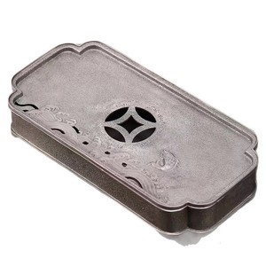 Sea Wave Antique Tin <b>Tea</b> Tray Irregular Shape Retro Design Kung Fu <b>Tea</b> <b>Set</b> Water Storage Teapot Mat - Product Image 5