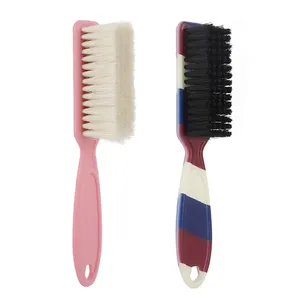 Atacado logotipo personalizado escova de cabelo mini barbeiro salão pescoço limpeza escova cortador de barbeiro escova cabeça óleo vintage escova