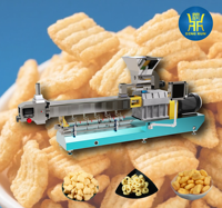 Machine de fabrication de snacks croustillants à double vis extrudeuse automatique certifiée CE, équipement de traitement des snacks soufflés au maïs