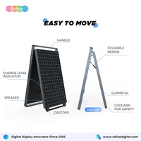 Afficheur numérique solaire étanche pliable portable à écran LCD alimenté par batterie pour publicité extérieure en centre commercial