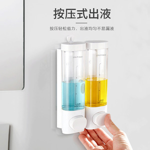 Interhansa Wall Mounted <b>Soap</b> Dispenser 700Ml Double Head <b>Refillable</b> For Bathroom Hotel - Product Image 3