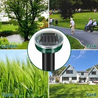 Répulsif à ultrasons solaire contre les souris et les taupes, dissuasif pour rongeurs, vibrations, lumières LED pour jardin, parc, ferme, extérieur