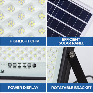 Hot Sell Reflectores 2025 Lampes solaires extérieures à LED IP67 Étanche 50W 60W 300W 400W 500W Projecteurs solaires - Product Image 5