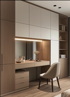 Ensemble commode et armoire moderne et durable, personnalisable, avec grande capacité de rangement pour mobilier de chambre d'hôtel et de villa