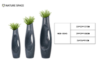 Pot de fleurs décoratif en fibre de verre, fait main, durable, à grain de bois creux, pour l'intérieur et l'extérieur, avec couleur personnalisée pour jardin et maison