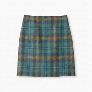 Women's Wool Plaid Mini Pencil <b>Skirt</b> Regular Waistline Classic Style Autumn Wear - Product Image 1
