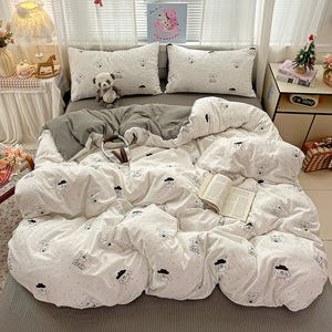 Verspielte Welpen-Träume: 100% Polyester Bezauberndes Welpen-Motiv 4-teiliges Bettbezug-Set - Verschiedene Größen für Gemütliche Kinderzimmer - Product Image 5