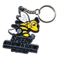 Porte-clés en caoutchouc souple PVC 3D personnalisé pour souvenirs et cadeaux promotionnels