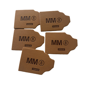 Tùy chỉnh handmade logo dập nổi PU da vá nhãn tổng hợp cho quần áo túi Mũ hoa hình dạng với ren trang trí - Product Image 1