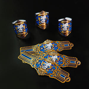 Etiqueta Adhesiva de Vinilo con Logotipo Personalizado, Estampado en Relieve con Lámina Dorada de Lujo para Cigarros y Vino, Impresión en Caliente - Product Image 2