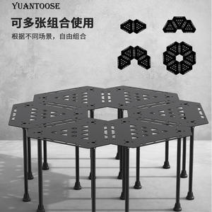 Mesa Plegable Portátil para Exteriores Yuantoose, Mesa Triangular de Aleación de Aluminio para Camping y Barbacoa, Color Negro - Product Image 2