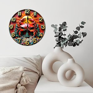 Round Wooden <b>Wall</b> <b>Clock</b> 25x25cm Arabic Numbers <b>Silent</b> Quartz Movement Living Room Bedroom Decor <b>Clock</b> - Product Image 2