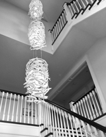 Lustre personnalisé en céramique blanche avec LED pour table à manger, maison, hôtel, restaurant, mariage, par Zhongshan Lighting