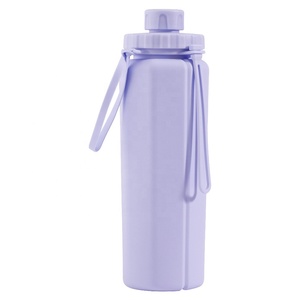 Bouteille d'eau de sport en silicone réutilisable, pliable, anti-fuite, sans BPA, légère, pour la salle de sport, la course à pied - Product Image 5