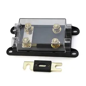 BANL-B2 BANL-C2 Zeeman replacement 500A 2P 2 position 2 Way Dual Bolt Down Double ANL Car Audio Video Fuse Holder Box Black Base