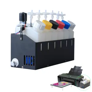 Cho Epson sinh thái xe tăng l18050 ET 8500 ET 18100 et8550 dtf Ciss Ink Tank Kit 6 màu sắc với màu trắng l18050 máy in l8050 mực giảm chấn