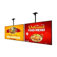 Pantalla Táctil Infrarroja LCD de Señalización Digital de 43-65 Pulgadas para Montaje en Pared con Texto para Restaurantes y Cafeterías OEM