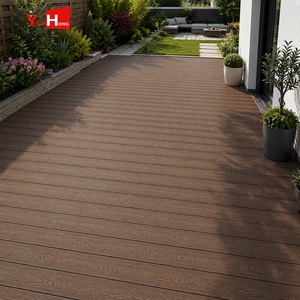 Planche de terrasse composite résistante aux taches, sans <span class=keywords><strong>peinture</strong></span>, revêtement de sol extérieur WPC pour terrasse et zones autour des spas - Product Image 1
