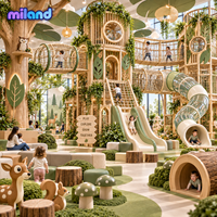 Équipement de terrain de jeu intérieur : Aventure en forêt avec maison dans les arbres pour centres pour enfants, blocs de construction, projet clé en main, service OEM ODM, qualité supérieure