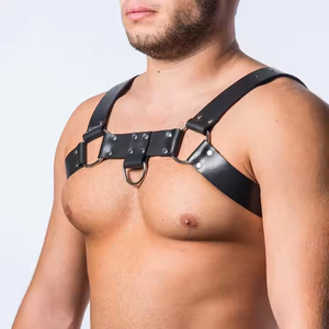Harnais en cuir de lingerie masculine, sangle de ceinture de bondage de corps <span class=keywords><strong>sexuel</strong></span> de poitrine réglable pour hommes, costumes de rave de vêtements gays pour le sexe - Product Image 4
