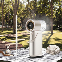 Ventilateur portable pliable USB-C 2026 Pro Turbo à 100 vitesses réglables avec écran numérique (Débit d'air industriel, support OEM)