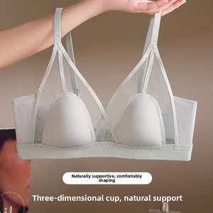 <span class=keywords><strong>Reggiseno</strong></span> <span class=keywords><strong>Senza</strong></span> Cuciture Wireless Sottile con Orecchie da Gatto Sexy Taglie Forti per Donna, Intimo Traspirante che Minimizza il Seno Grande, con Spalline Regolabili e Coppe - Product Image 3