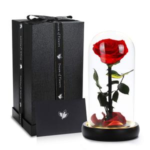 Rosas Eternas al por Mayor, Rosa Preservada de 7cm con Luz LED, Domo de Cristal, Regalo Ecológico para el Día de la Madre - Product Image 5